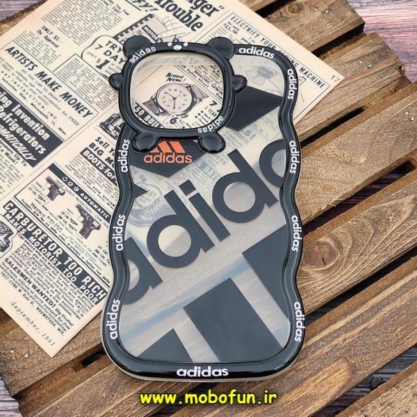 قاب گوشی iPhone 14 Pro Max آیفون شفاف فانتزی بالشتی طرح آدیداس adidas کد 165